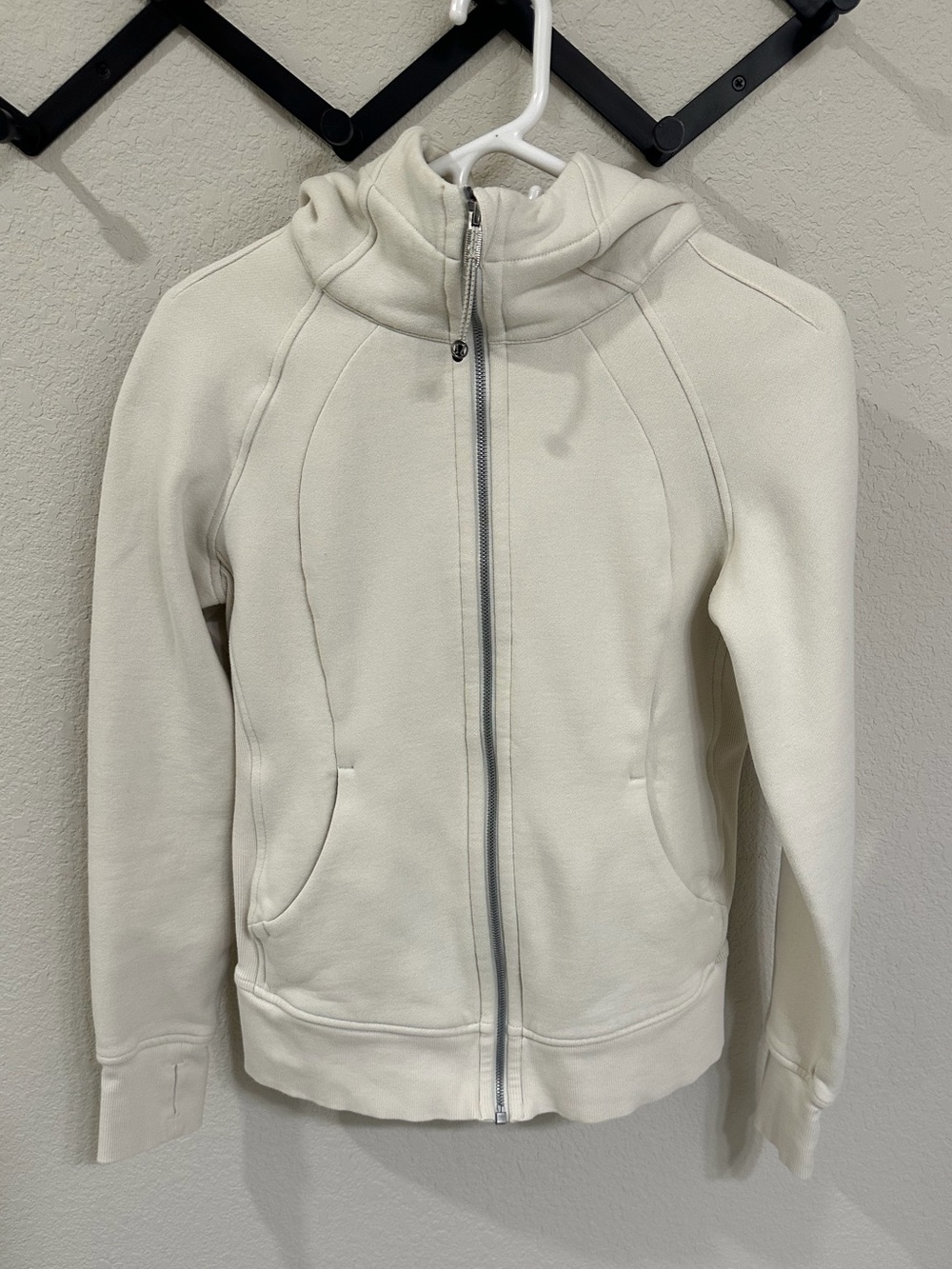 Lululemon Full Zip Scuba Hoodie- Bone